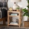 Baxton Studio Baara Modern Bohemian Natural Brown Rattan Nightstand 230-13150-ZORO - alternate 2